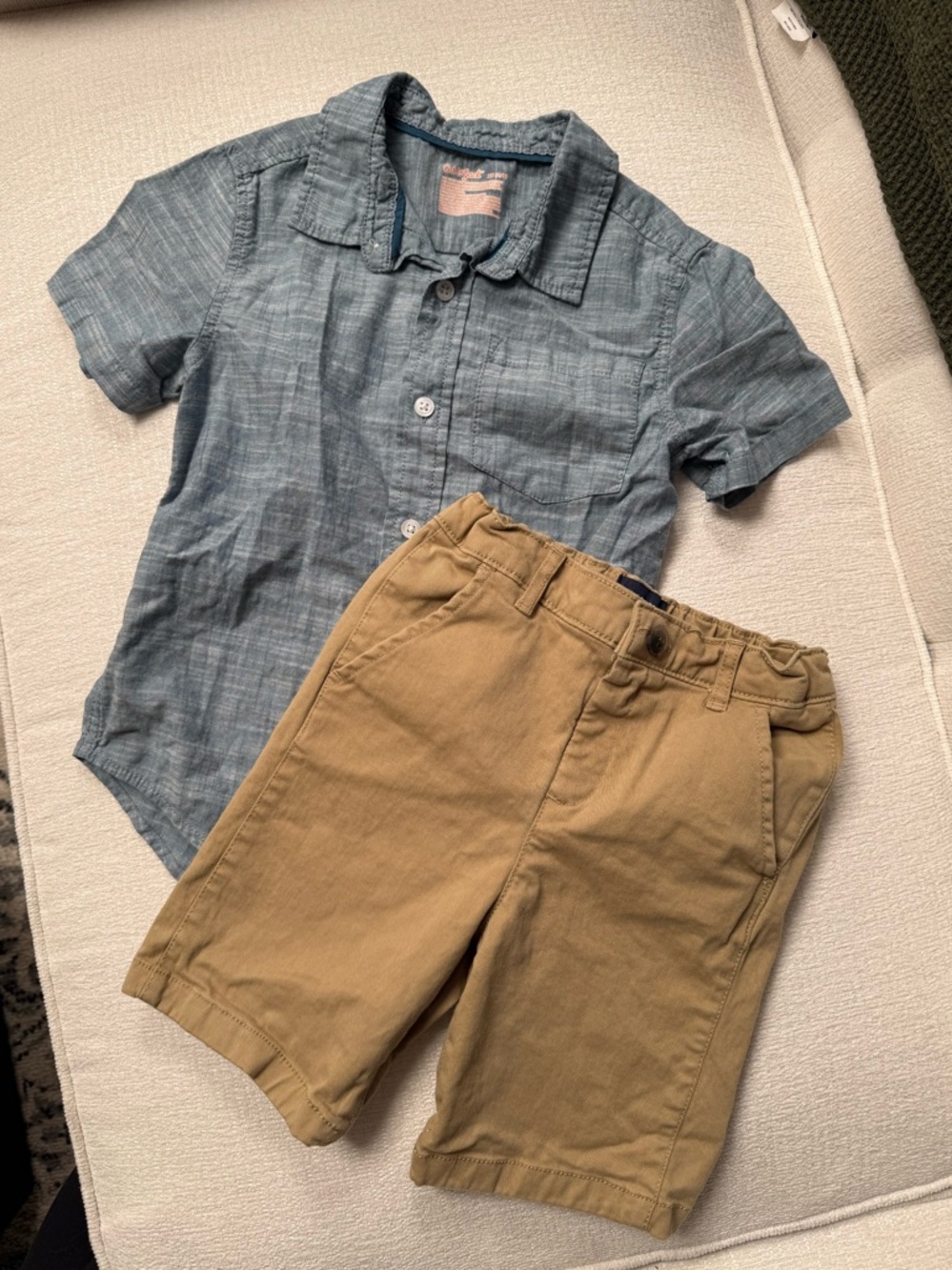 Cat & Jack Button down Shirt & Chino shorts Bundle